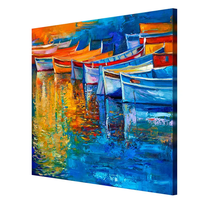 Rang Birang Boats Wall Painting media 6