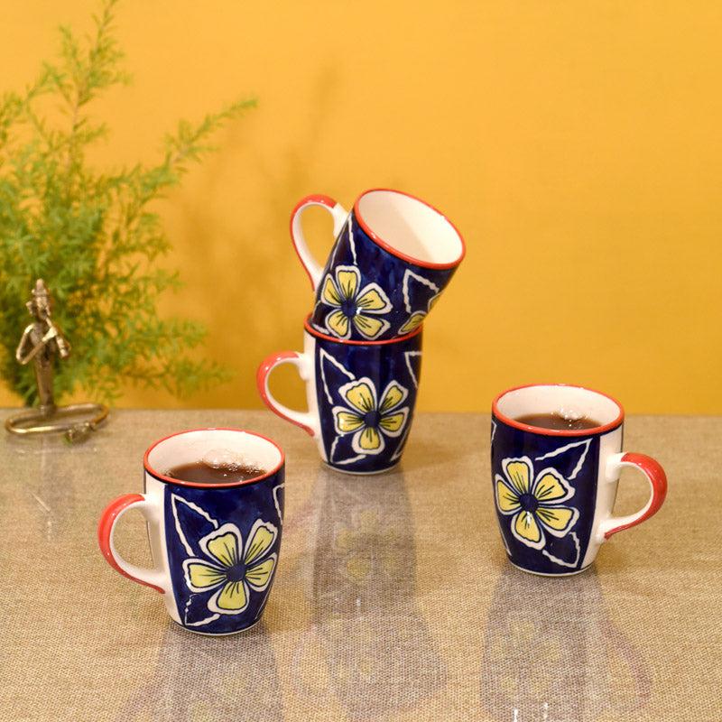 Ruhaani Ceramic Tea Cup (200 mL Each) - Set of Four
