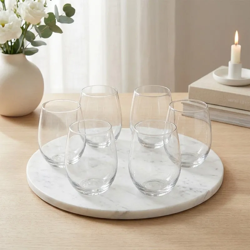 Spherical Glasses (Transparent,320 mL Each) - Set Of Six media 1