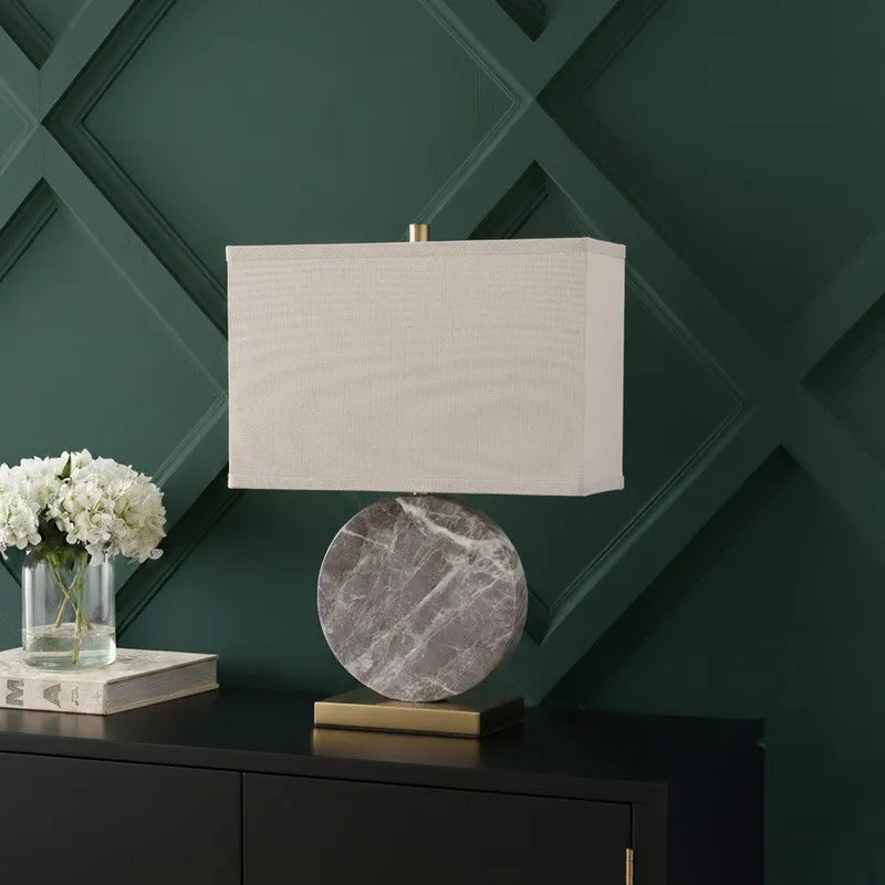 AarviDecor Marlow Classic Fabric Table Lamp - Grey media 3