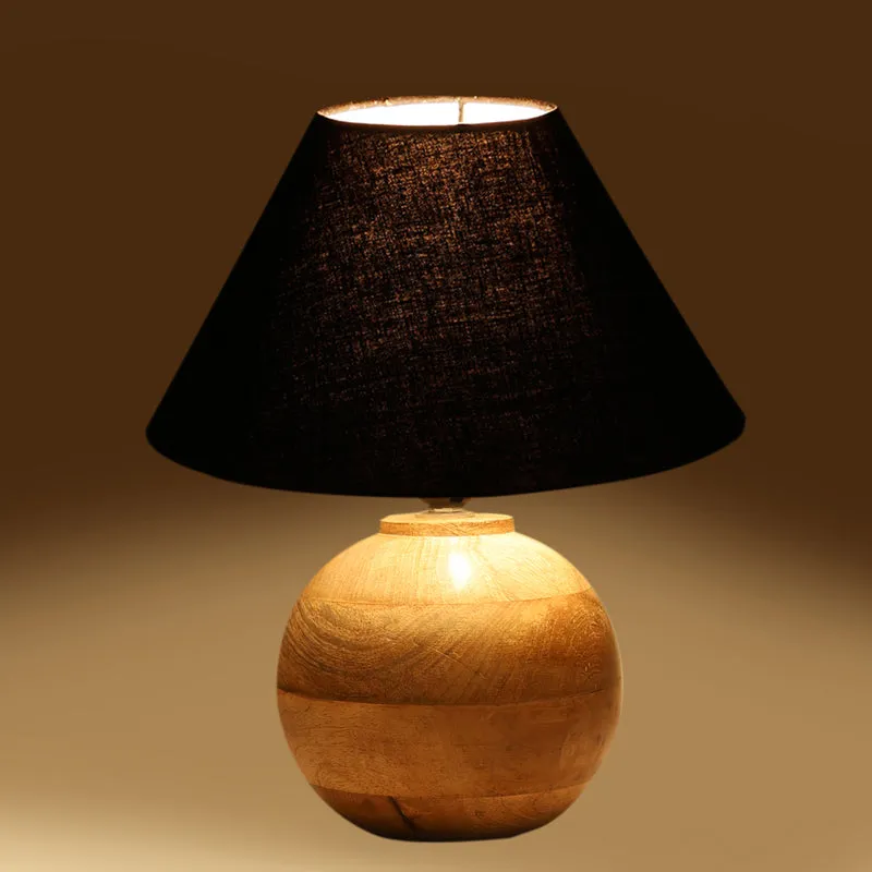 Cotin II Orb Cotton Table Lamp - Black,Brown media 5
