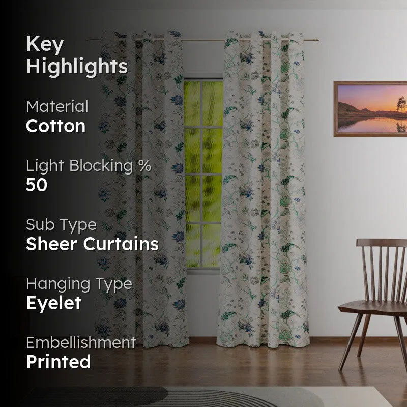 MinimalFlora Cotton Curtain - Set Of Two media 2