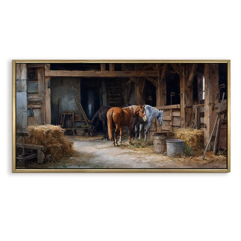 Pastoral Canvas Wall Painting With Frame media 3