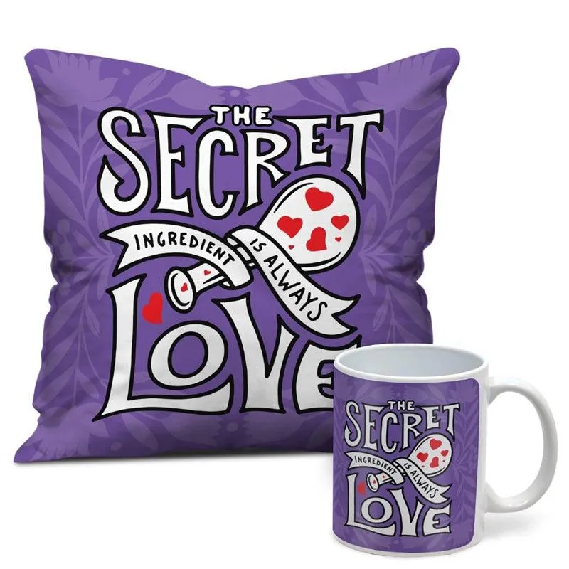 The Secret Ingredient Purple Cushion Cover & Mug (300 ML) - Two Piece Set media 3