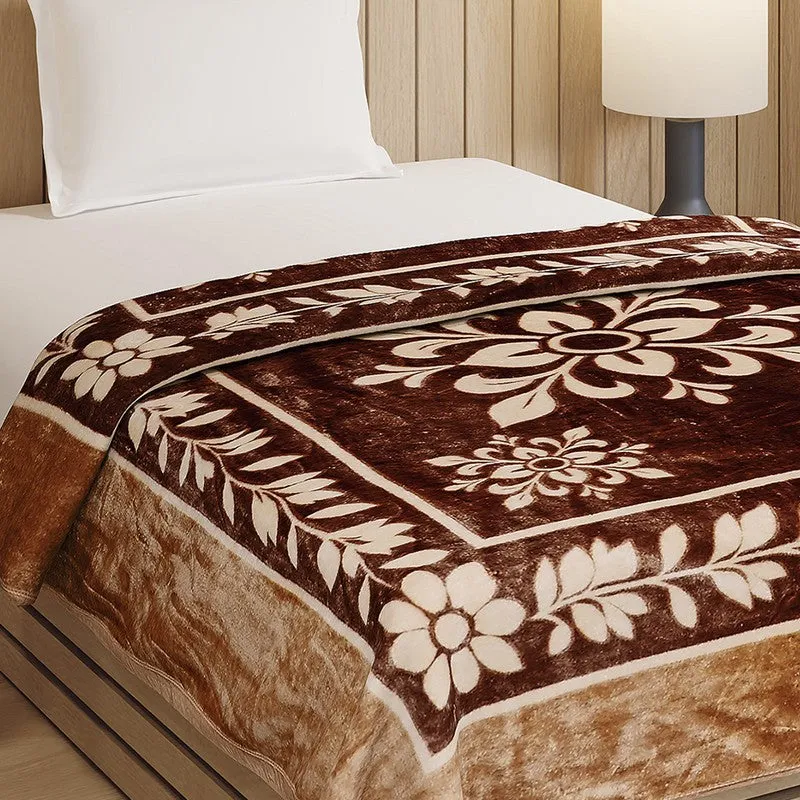 Monte Carlo Midnight Blossom Blanket (Beige)- 540 GSM media 3