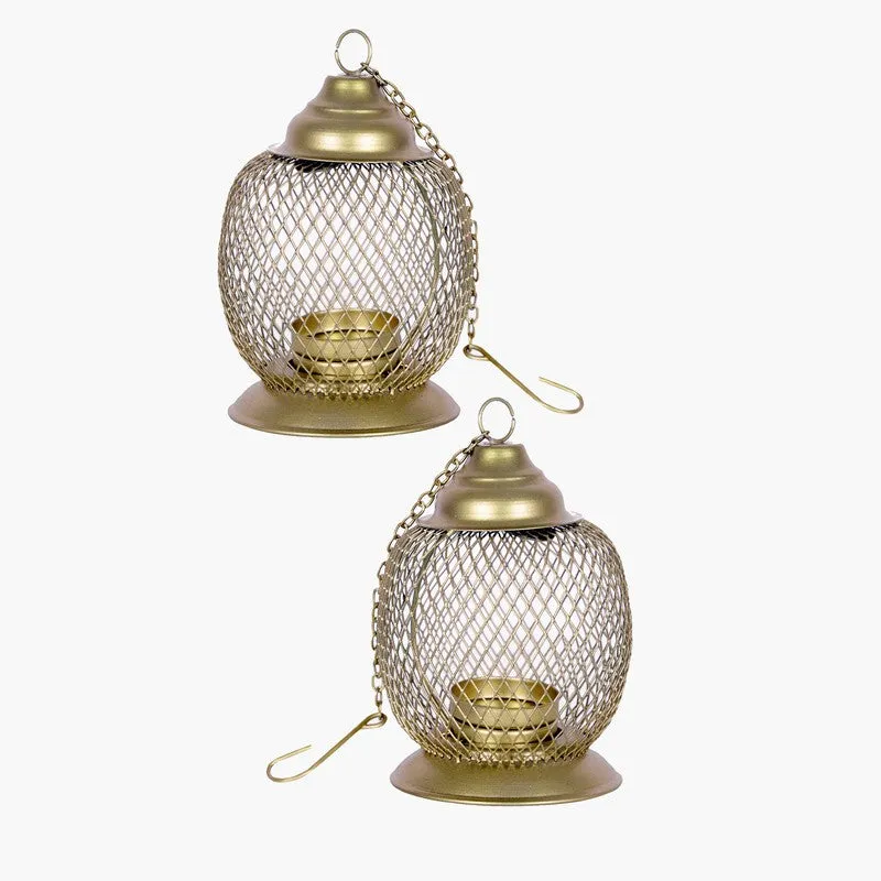 Aura Flick Tea Light Candle Holder (Gold) - Set Of Two - 4
