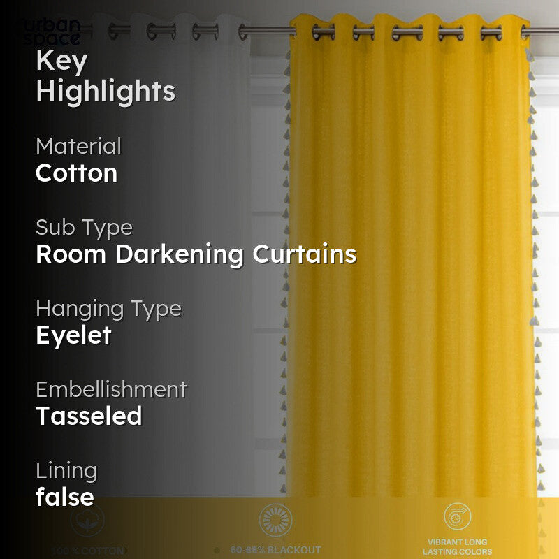 Urban Space Sunny blooms Curtains - Set Of Three media 2