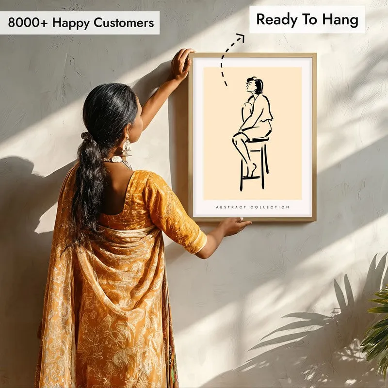 Pensive Moment Archival Canvas Wall Art - Natural Brown Frame media 7
