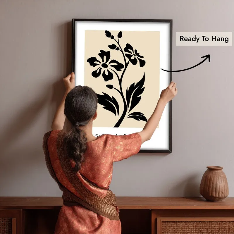 Bold Bloom Canvas Wall Painting With Black Frame media 10