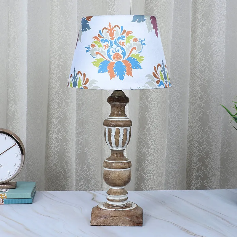 Nordlys Totem Printed Mango Wood Table Lamp - Multicolor media 2