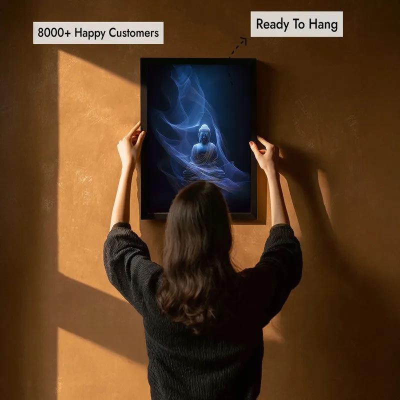 Ethereal Buddha Archival Paper Wall Painting With Black Frame media 7