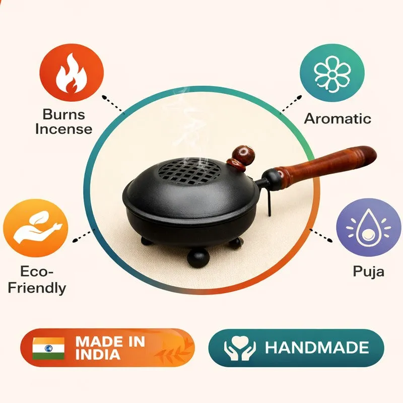 Divya Dhoop Rest Incense Holder - Black media 4