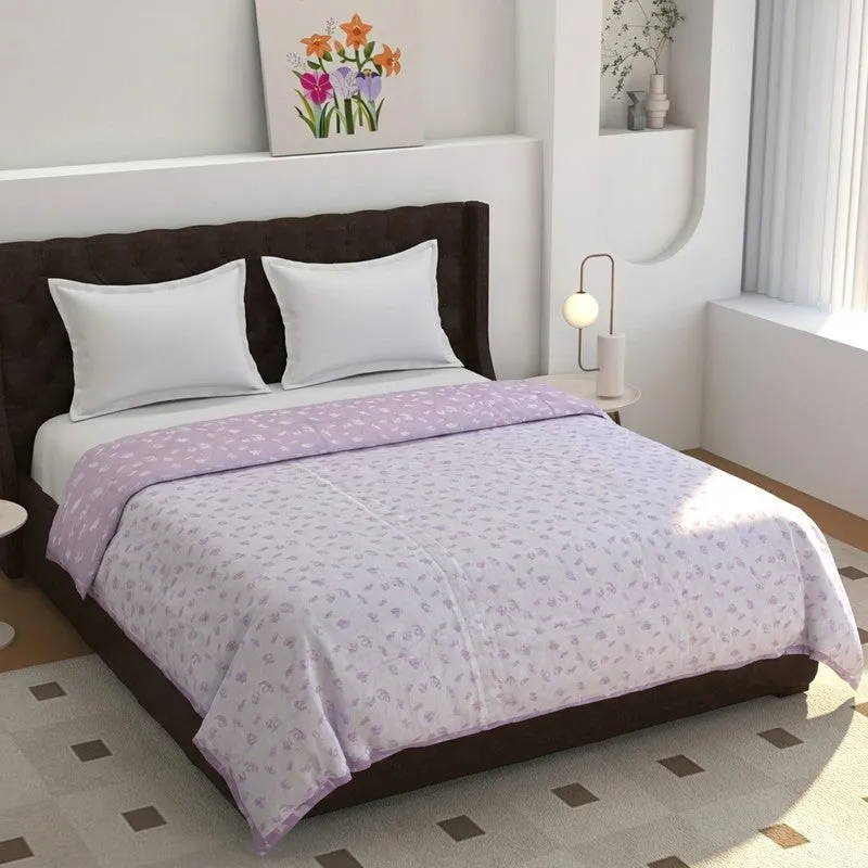 Petal Dots Printed Cotton Dohar (Pink,White) - 120 GSM media 1