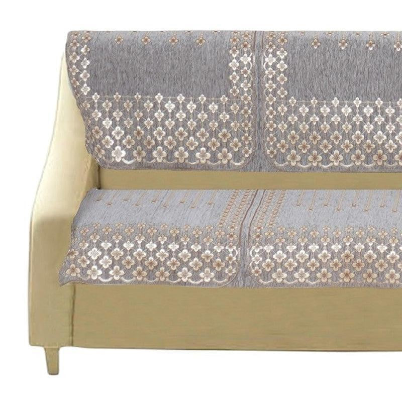 Emsy Cotton Sofa Cover - Grey media 4