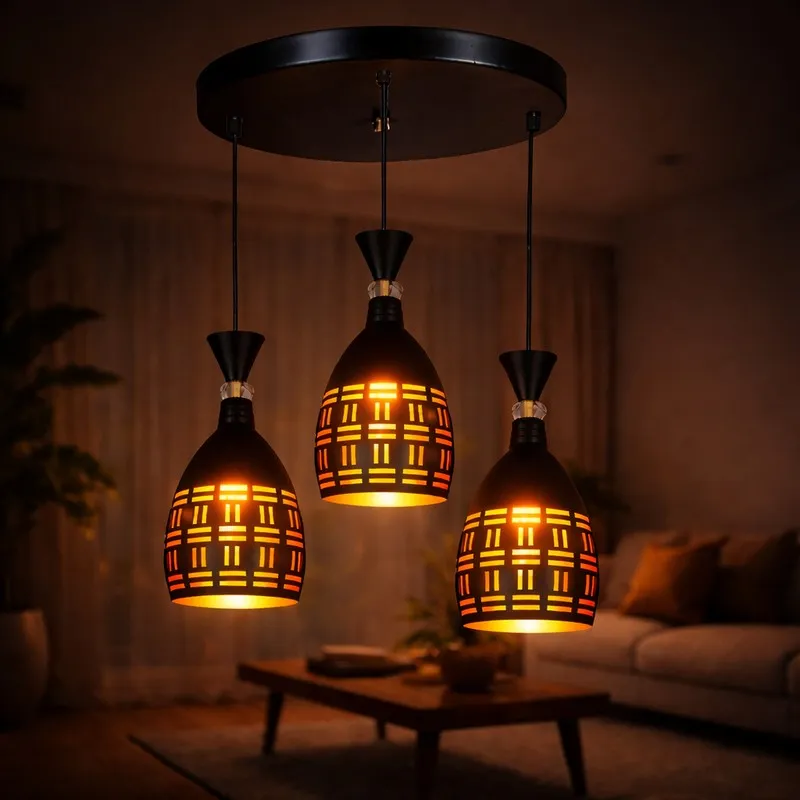 Lattice Light Metal Cluster Ceiling Lamp media 4