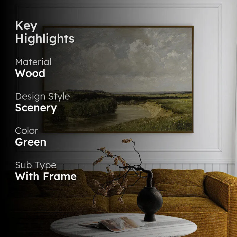 Winding Brooks Wood Wall Art With Frame - Black media 2