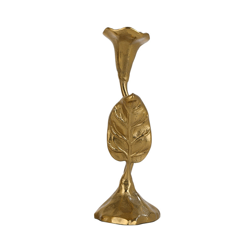 Joles Leaf Candle Holder (Gold) - Small media 3