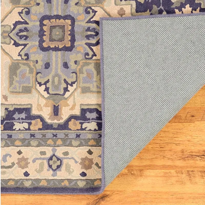 Pavati Hand Tufted Ethnic Wool & Nylon Carpet - Blue media 8