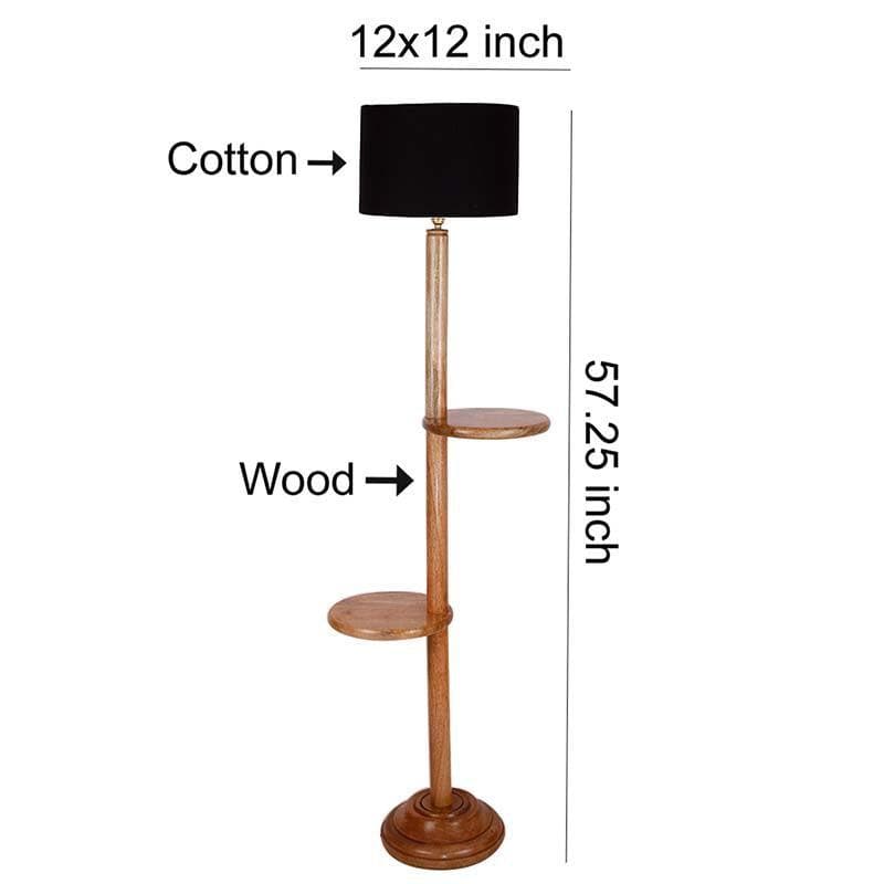Double Trouble Wooden Floor Lamp - Black media 8