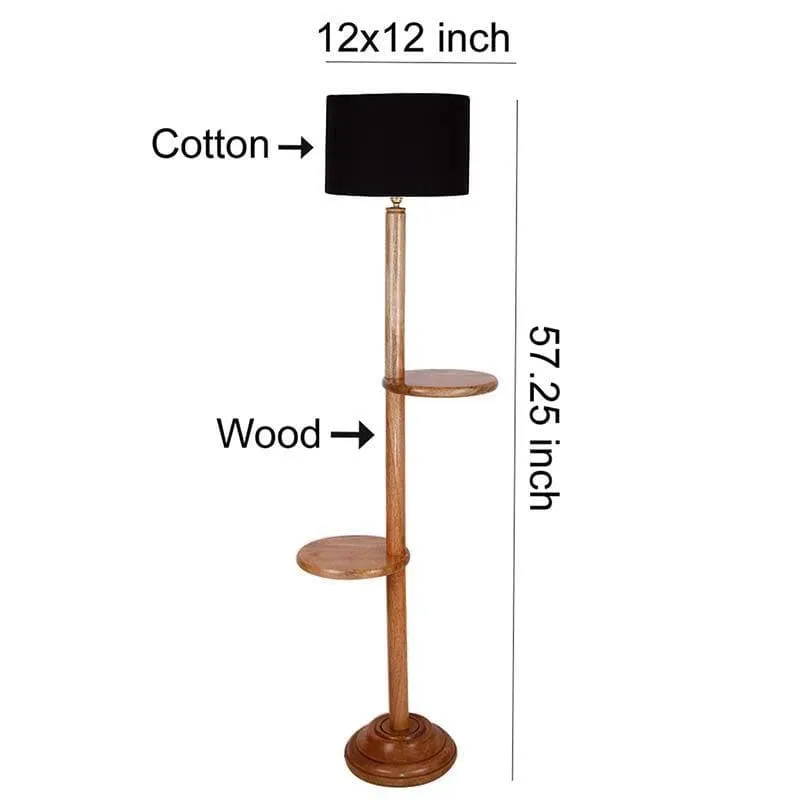 Double Trouble Wooden Floor Lamp - Black media 8