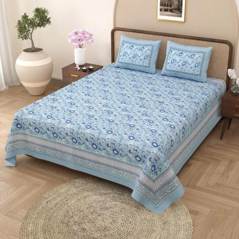 Visiri Printed Cotton Bedsheet - 144 TC media 3