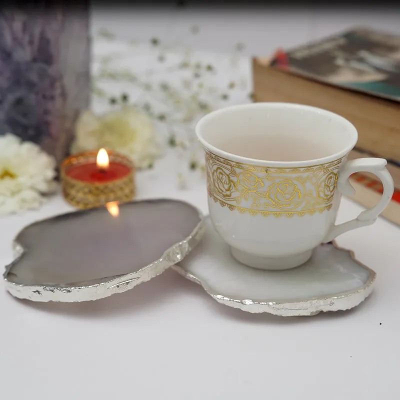 Vesto Brazilian Agate Coaster (White) - Set Of Two media 5