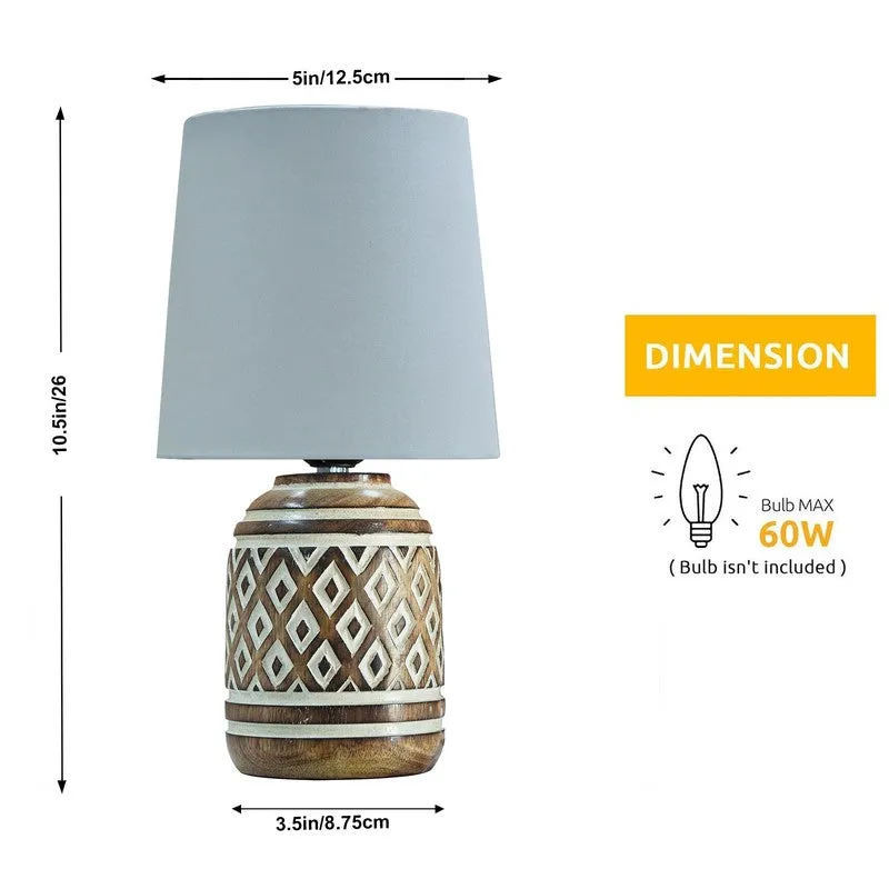 CleanEdge Wooden Table Lamp - White media 5