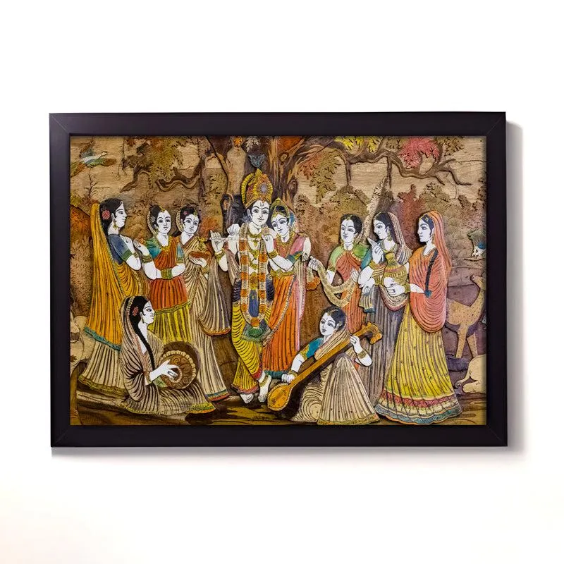 Gopala Gopika Wall Painting media 3