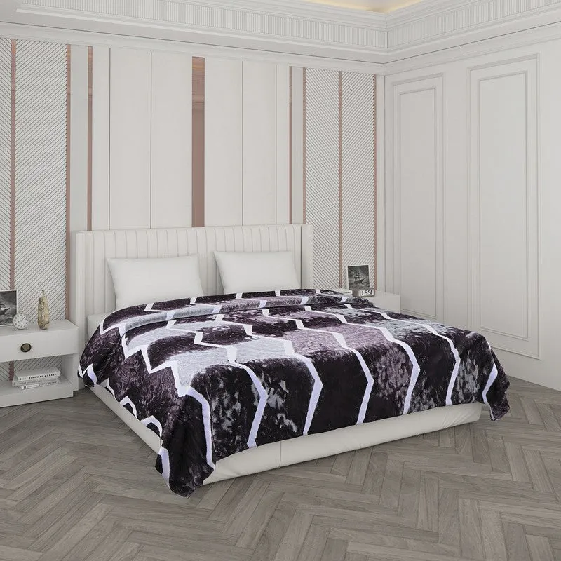 Monte Carlo Midnight Mosaic Blanket (Brown)- 600 GSM media 1