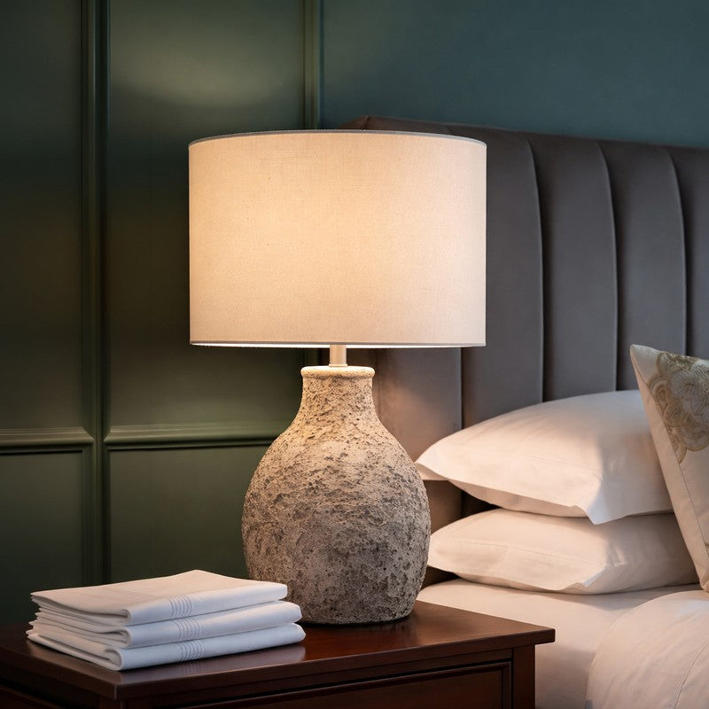 AarviDecor Morvella Accent Fabric Table Lamp - Grey