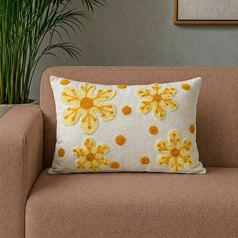 Sun Weave Embroidered Cushion Cover media 1