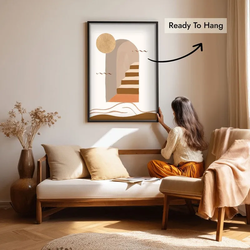 Steps to Serenity Canvas Wall Painting With Black Frame media 7