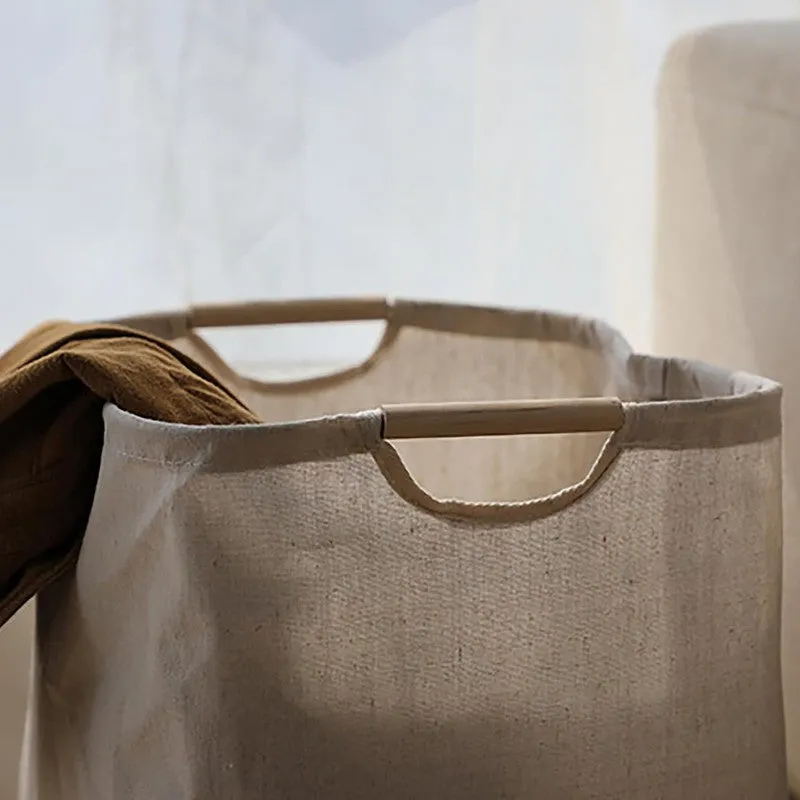 Soft Stack Laundry Basket - Beige\ media 5