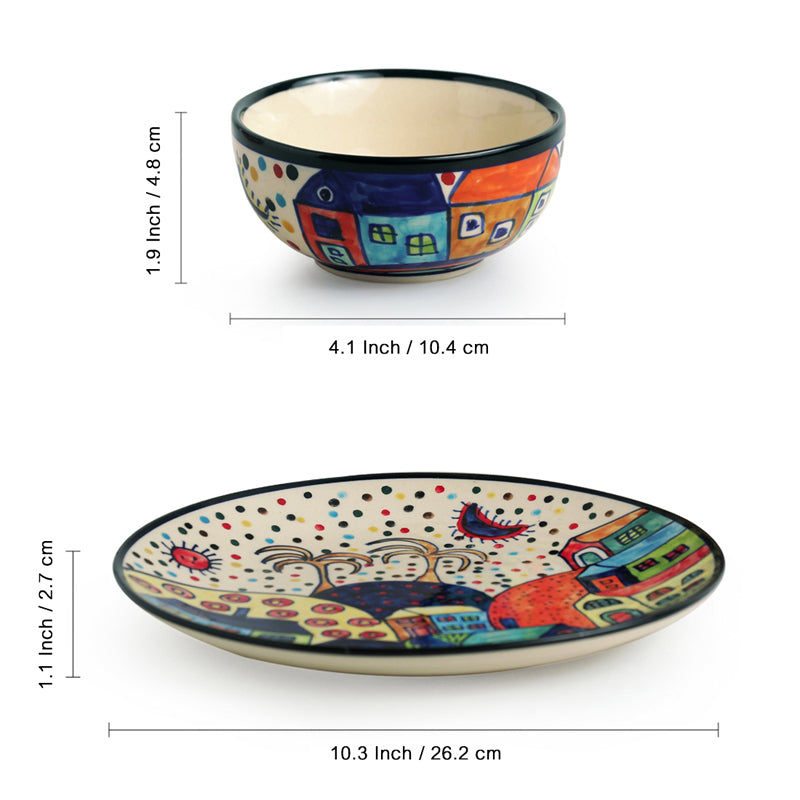 Coastal Cottage Handpainted Ceramic Dinner Set  - 16 Piece Set image 7