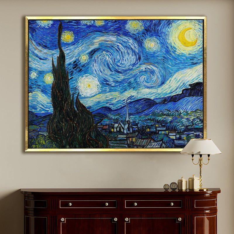 Celestial Whirl Canvas Wall Painting With Frame