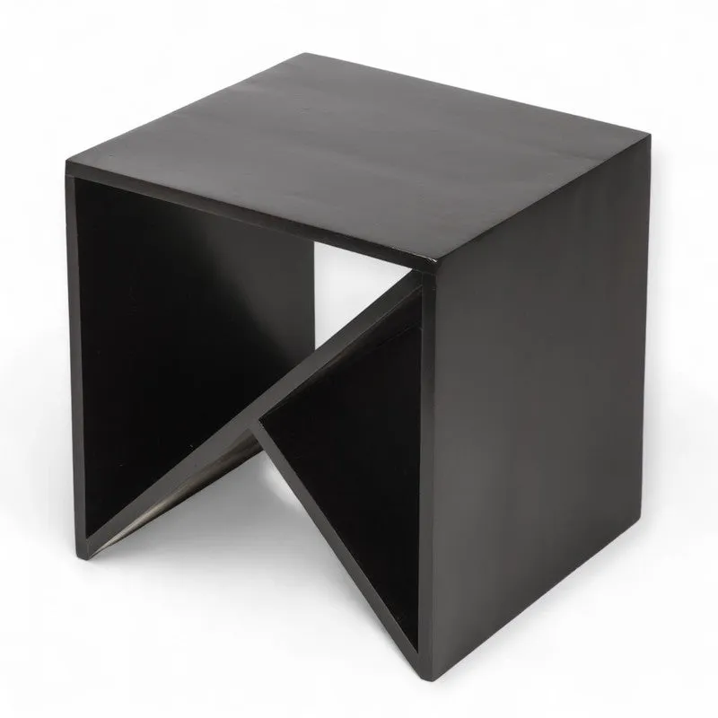 Averox Sheesham Wooden Side & Bedside Table - Black media 4