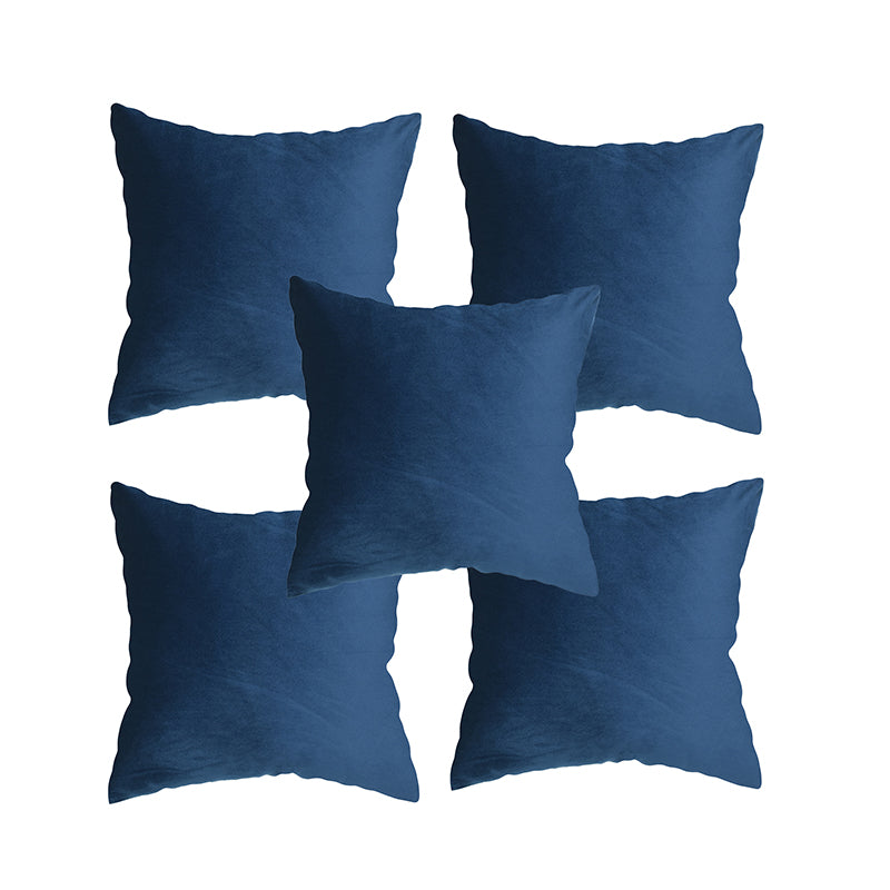 Vintara Velvet Cushion Cover (Blue) - Set Of Five media 3