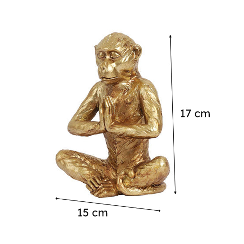 Meditating Monkey Showpiece media 10