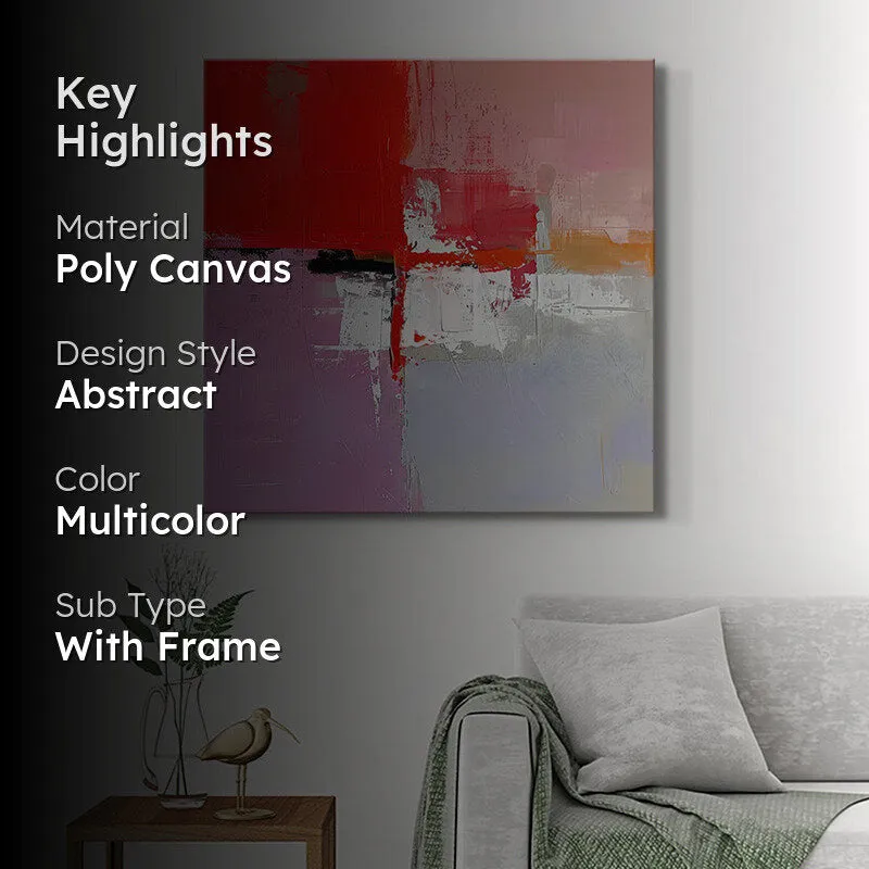 Red & Pink Abstract Wall Painting media 2