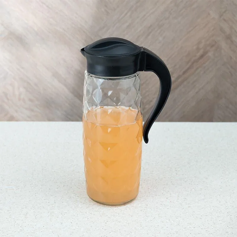 Domana Crystal Transparent Jug With Lid (Black) - 1600 mL media 4