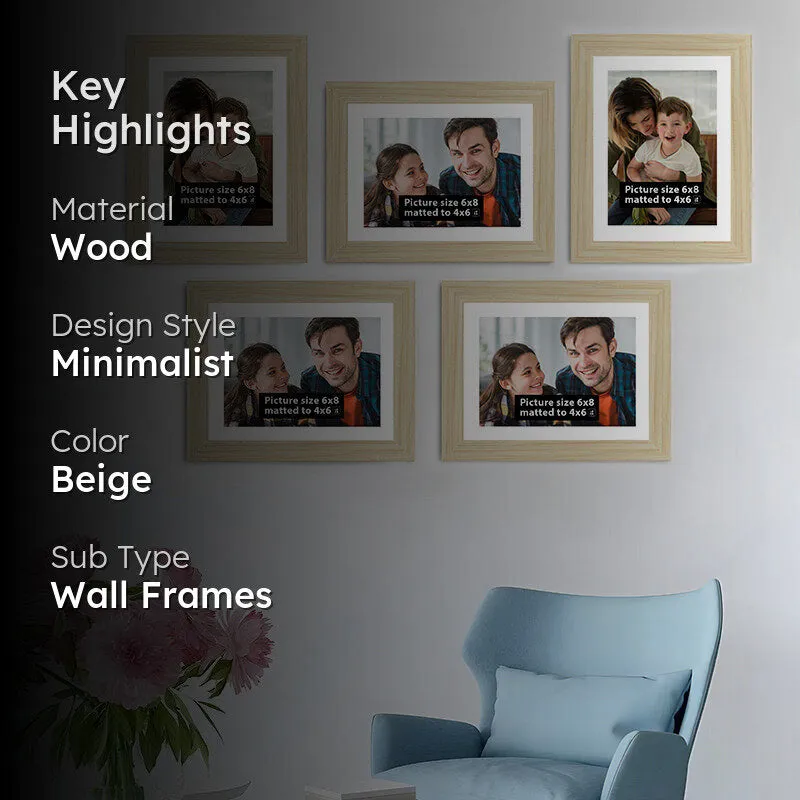 Triessa Photo Frame (Beige) - Set Of Five media 2