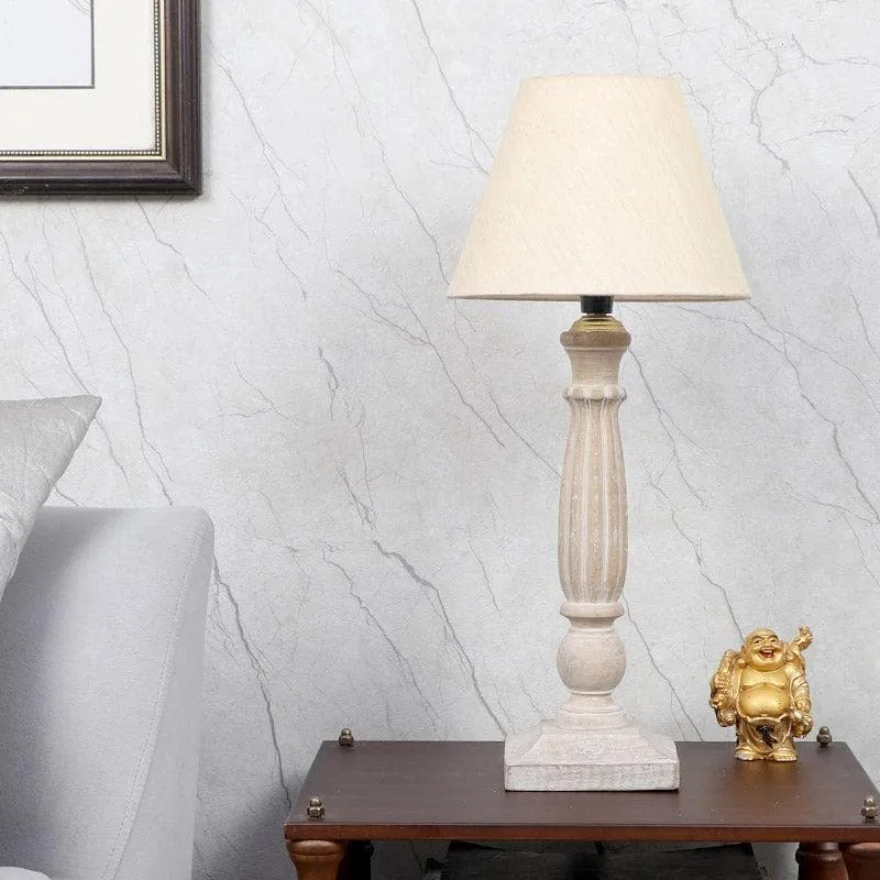 Chanley Magni Fabric Table Lamp - White media 3
