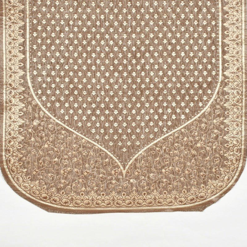 Petite Leave Chenille Sofa Cover - Brown media 7