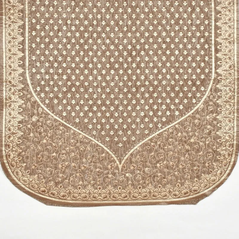 Petite Leave Chenille Sofa Cover - Brown media 7