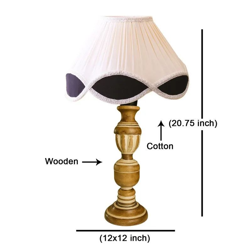 Zenrae Pleatoq Wooden Table Lamp - White media 8