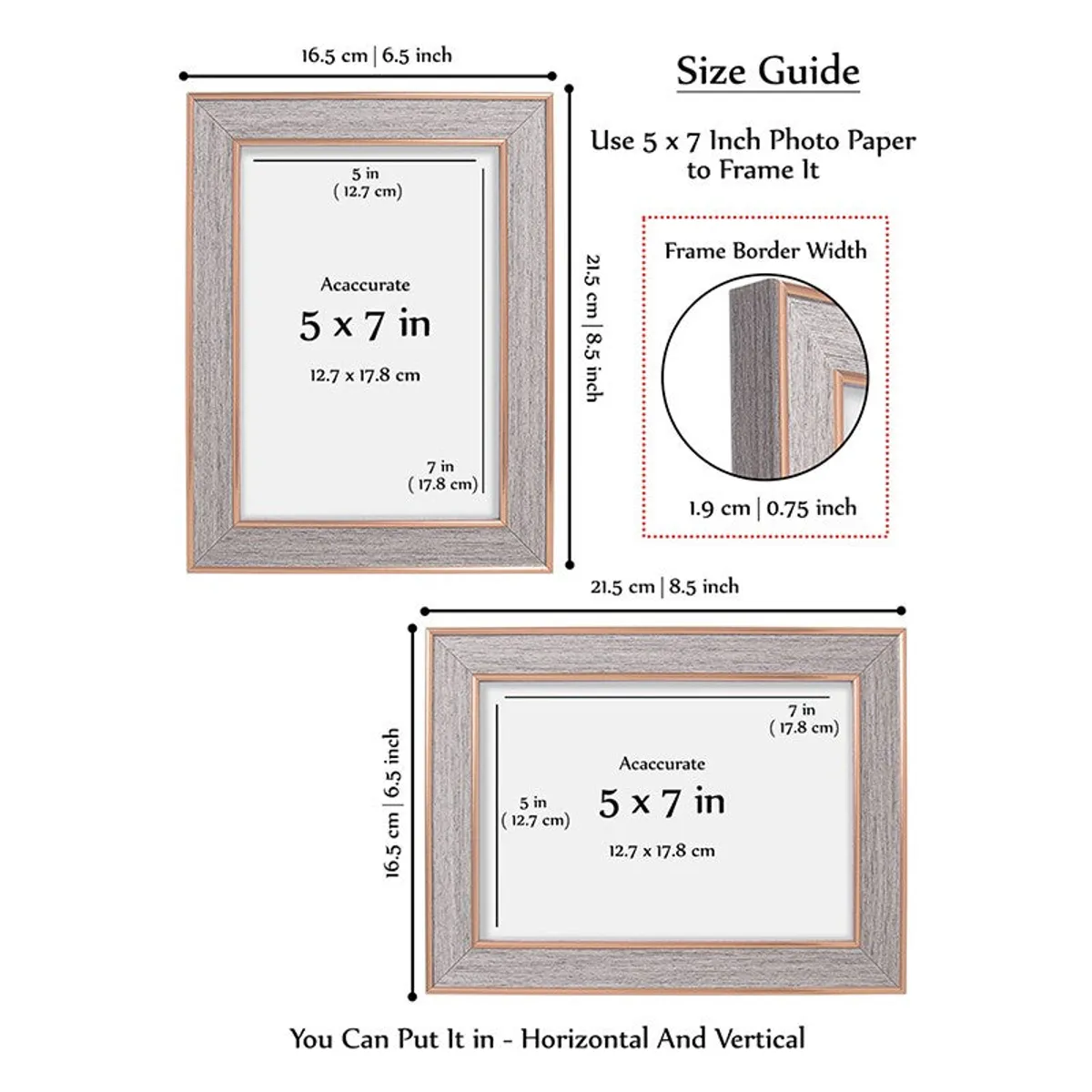 Serenity PVC Photo Frames - Set Of Two - 10