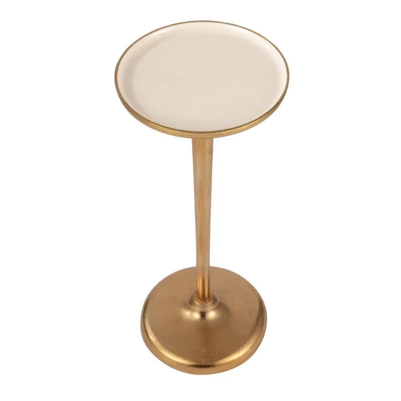 Chevron Aluminum Side Table - Gold media 3