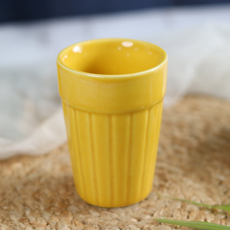 Nicoletta Ceramic Kulhad (Yellow) -150 mL