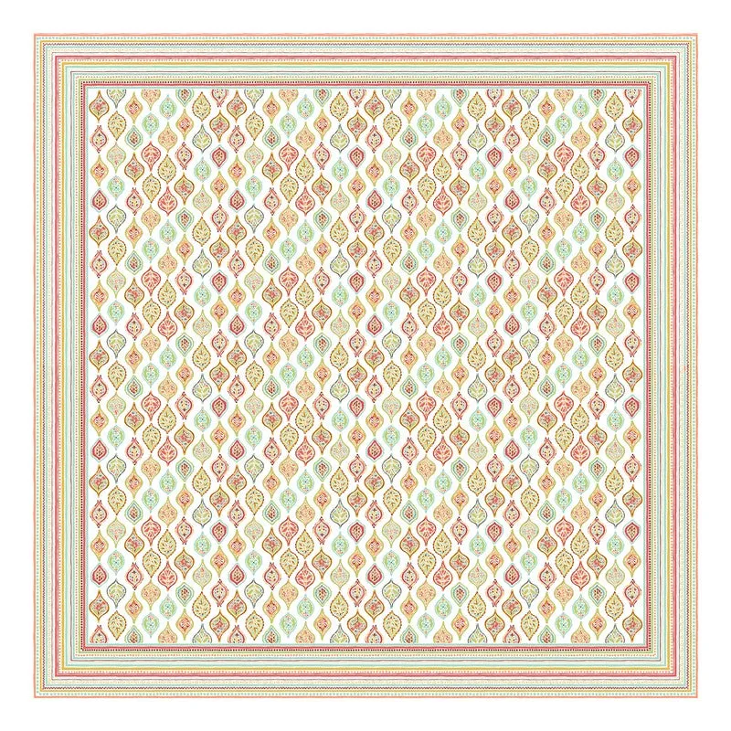 Royal Blend Cotton Bedsheet (Green,Orange) - 120 TC media 5