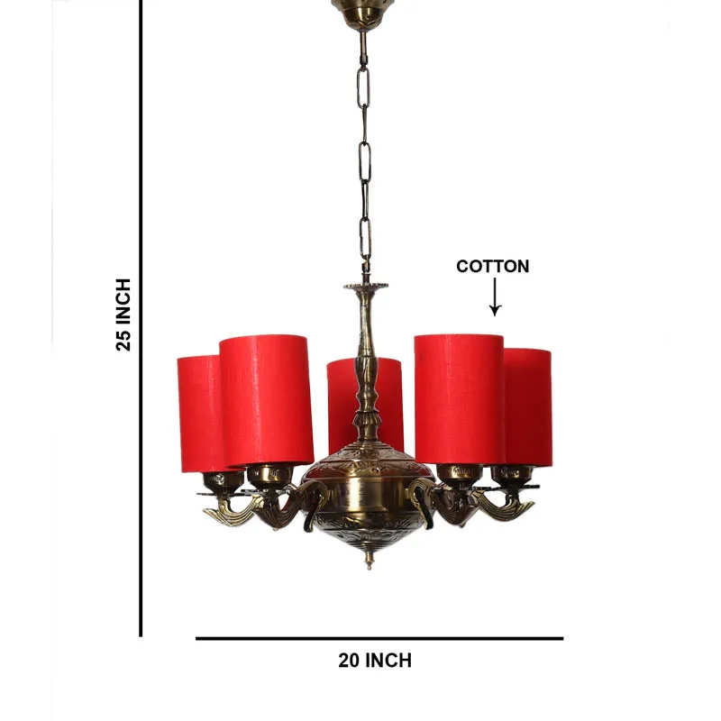Sandiera Cylindrical Golden Antique Ceiling Lamp media 6